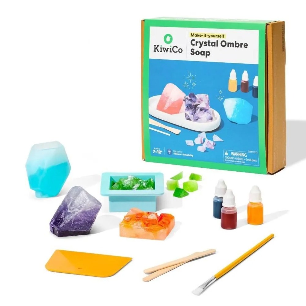 KiwiCo Crystal Ombre Soap DIY STEM Kit Ages 7-12 Make Your Own Gemstone Soap NEW